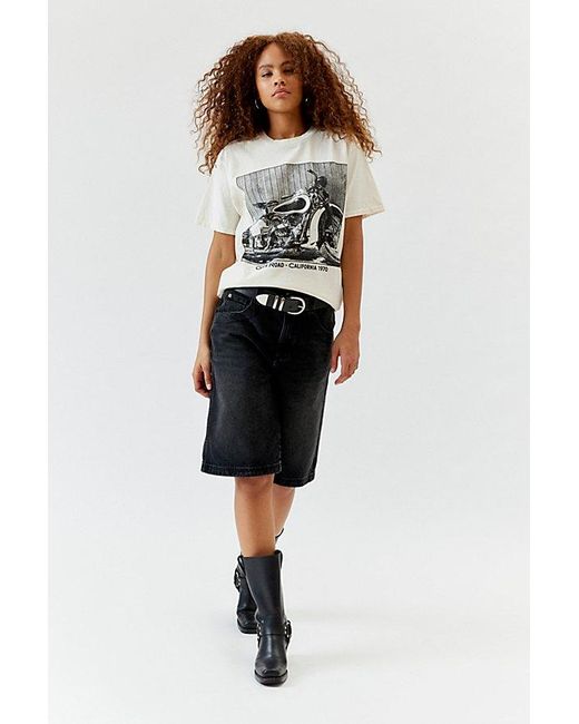 Urban Outfitters Gray Vintage Motorcycle Graphic Tee