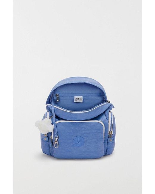 Kipling Blue City Zip Nylon Mini Backpack