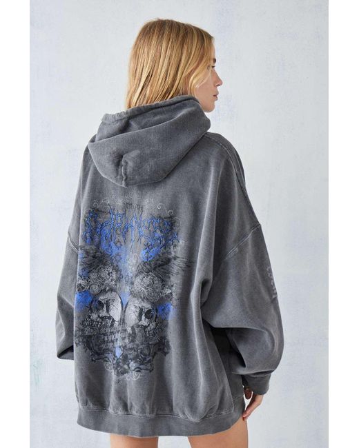 Urban Outfitters Blue Uo Gothic Escape Hoodie Dress