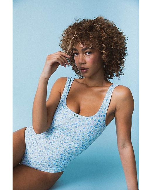 RAT BOI Blue Perfect Scoop Bodysuit