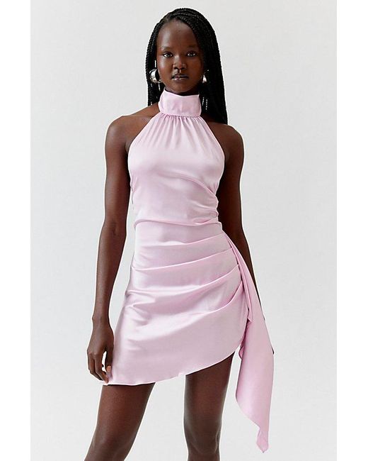 Glamorous Pink Candy Satin Mini Dress