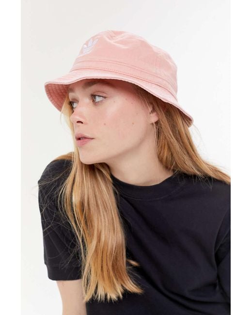 adidas Adidas Originals Denim Bucket Hat in Pink | Lyst