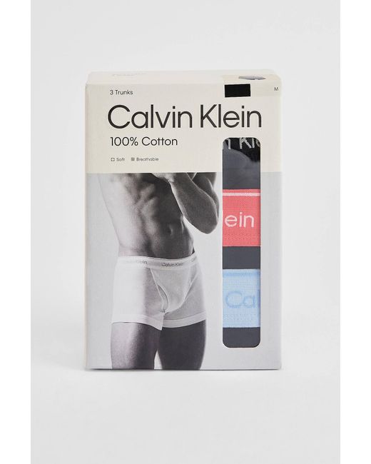 Calvin Klein Gray Black Trunks 3-pack for men