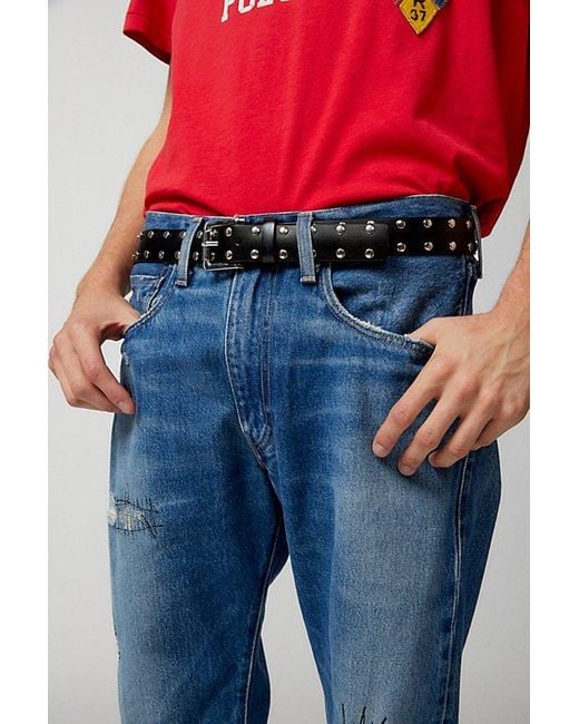 Urban Outfitters Black Studded Leather Belt for men