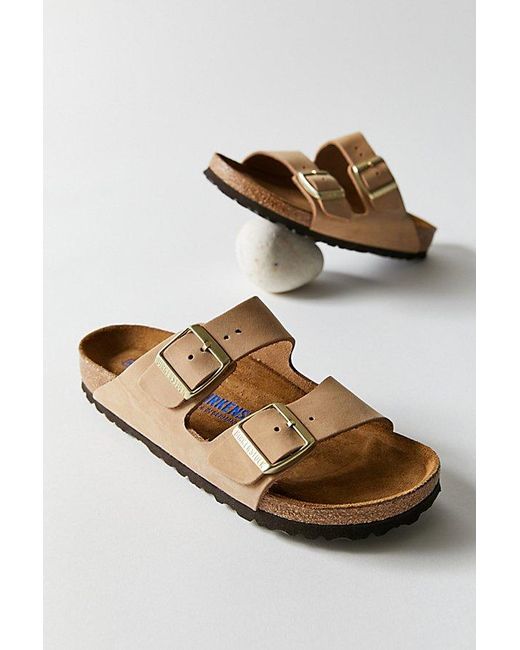Birkenstock Blue Arizona Soft Footbed Leather Sandal