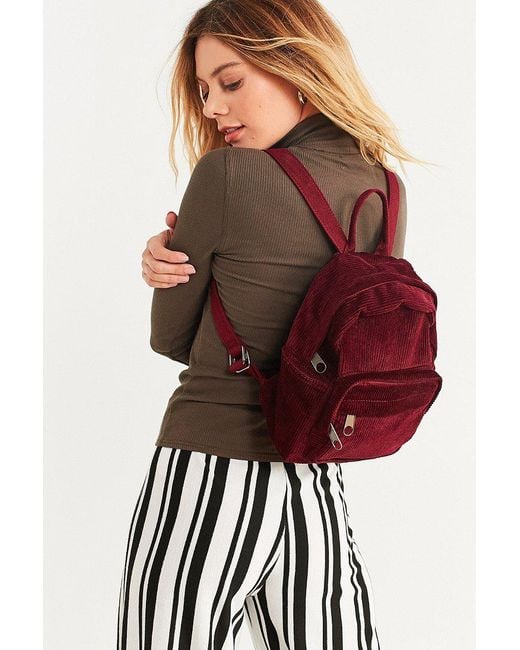 Urban Outfitters Red Mini Corduroy Backpack