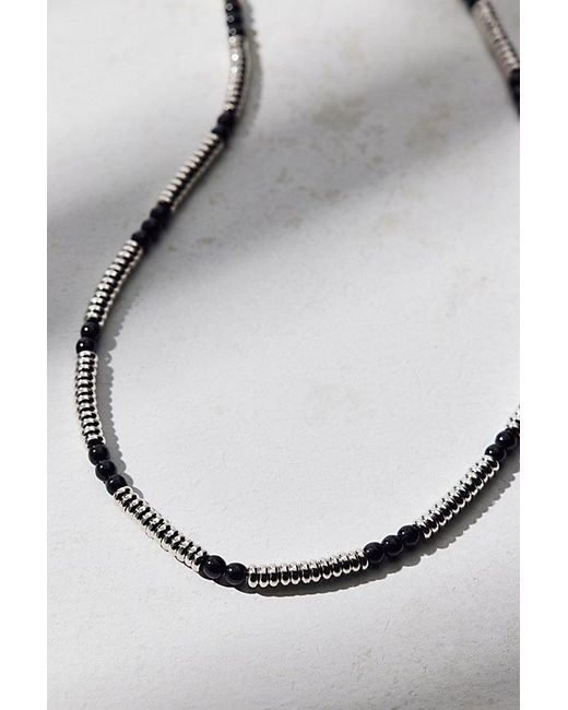 Urban Outfitters Gray Heath Metal Beaded Necklace for men