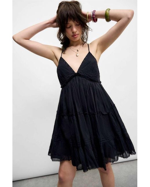 Kimchi Blue Black Aria Babydoll Dress