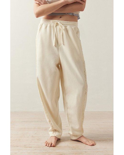 Out From Under Natural Jayden Lace-Inset Sweatpant