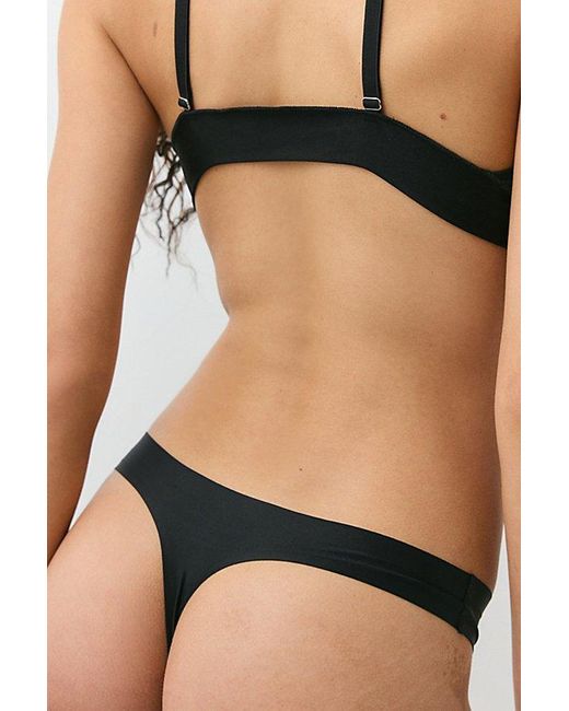 Out From Under Black Second Skin Fusion Thong