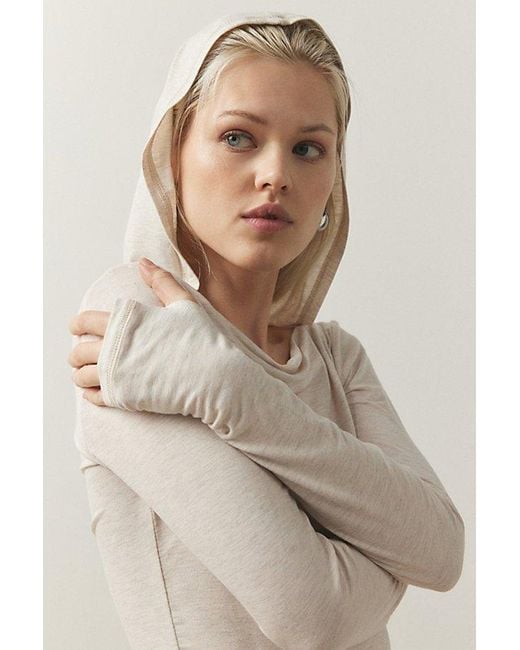 Out From Under Natural Nia Slim Hooded Top