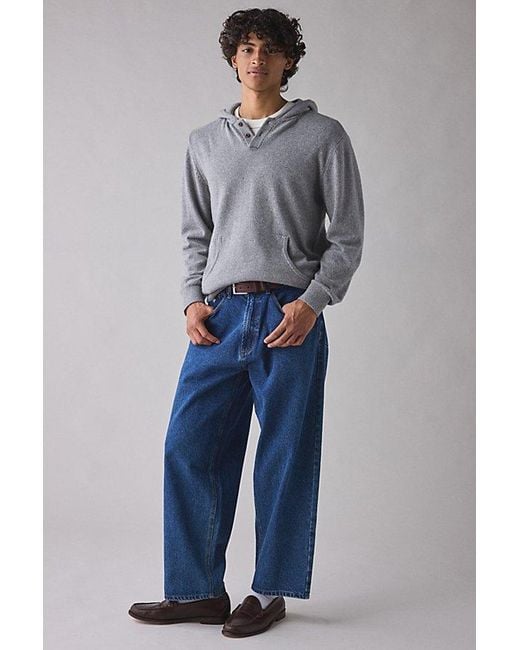 Katin Gray Hayes Hooded Henley Sweater for men