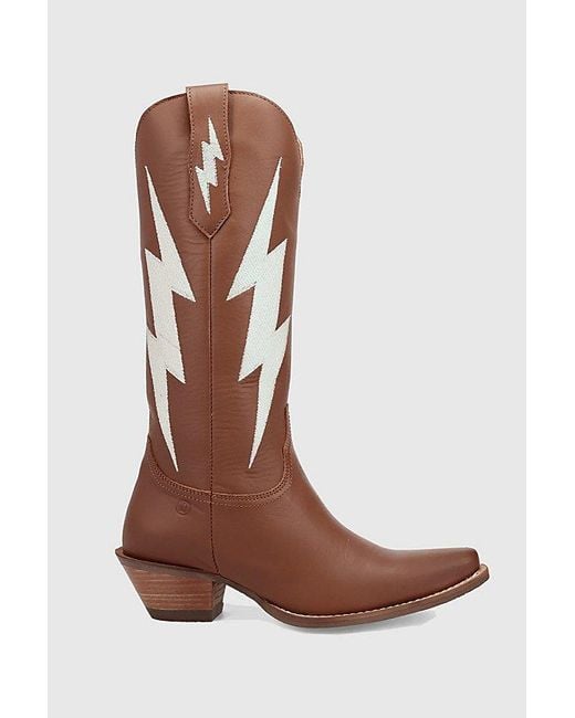 Dingo Brown Thunderbolt Leather Cowboy Boot