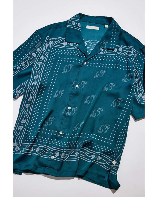 Standard Cloth Blue Kylian Scarf Shirt for men