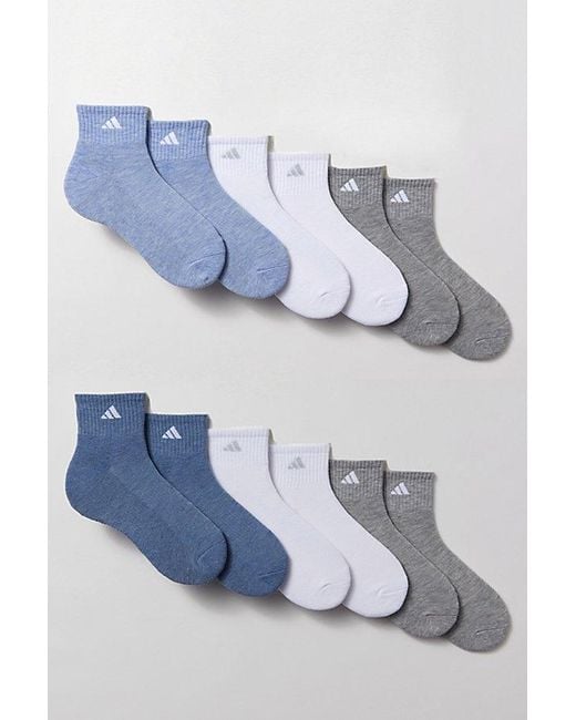 Adidas Blue Cushioned Sport Crew Sock 6-Pack