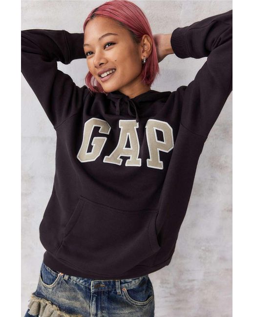 Gap Black Brown Heritage Logo Hoodie