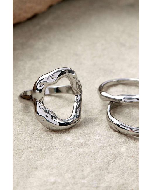 Silence + Noise Natural Silence + Noise Molten Oval Ring 3-pack