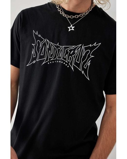 Santa Cruz Uo Exclusive Black Riff T-shirt for men
