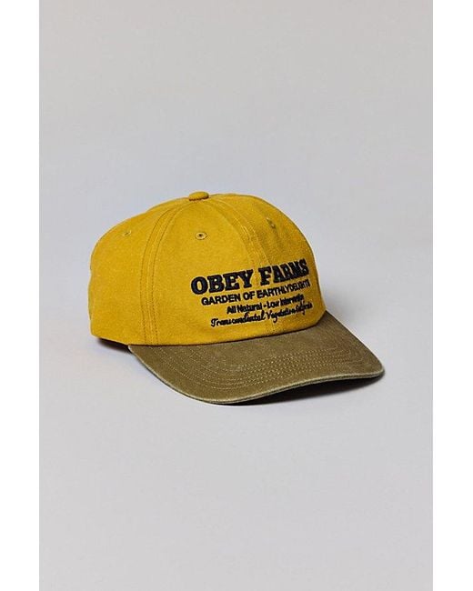 Obey Yellow Farms Pigment Dye Hat for men