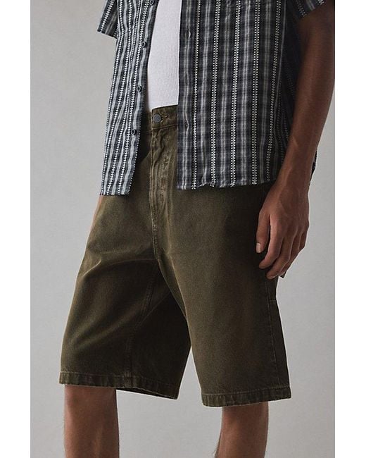 Thrills Black Big Slacker Denim Short for men