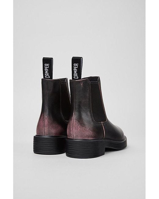 Camper Black Dean Leather Chelsea Bootie