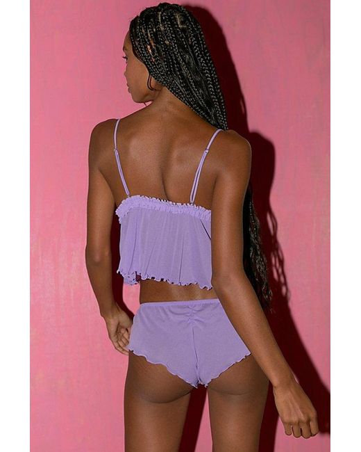 Out From Under Purple Dryad Stretch Tulle Babydoll Cami