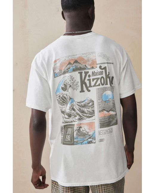 Urban Outfitters White Uo Maison Kizoku T-shirt for men