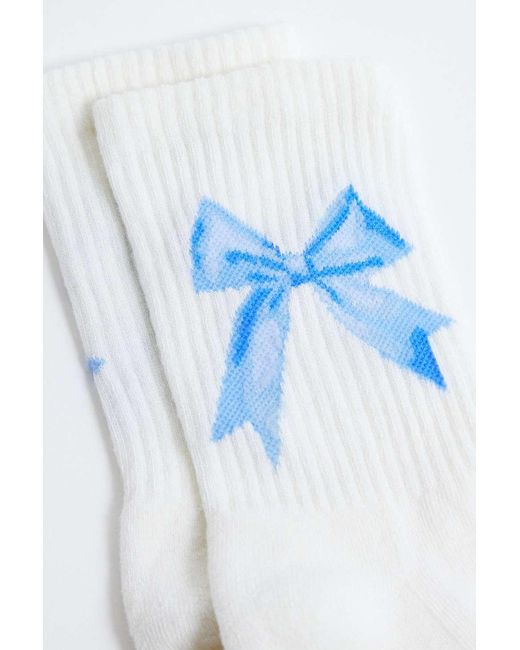 Out From Under Blue Bow Socks