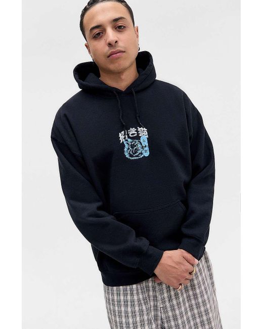 Urban Outfitters Blue Uo Black Wish Me Luck Hoodie for men