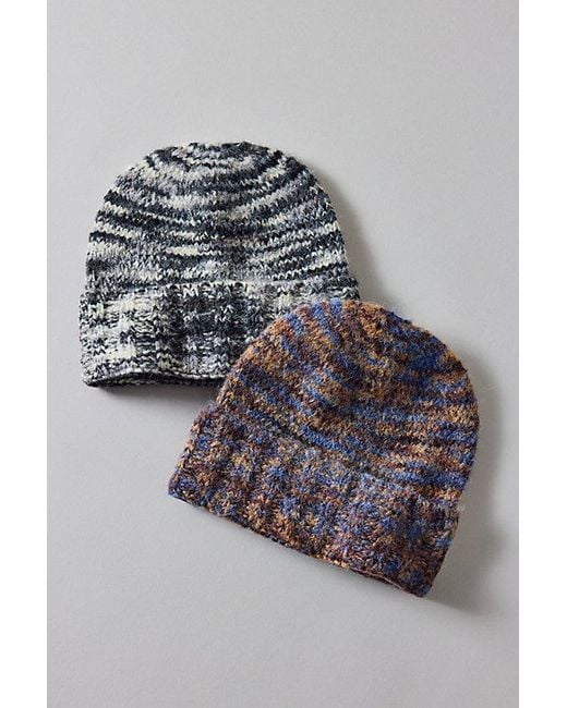 Urban Outfitters Gray Spacedye Knit Cuff Beanie for men