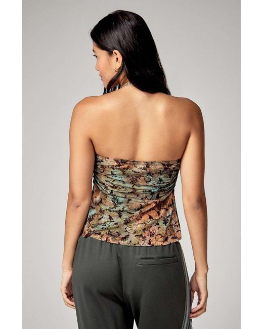 Kimchi Blue Brown Indie Asymmetric Bandeau Top