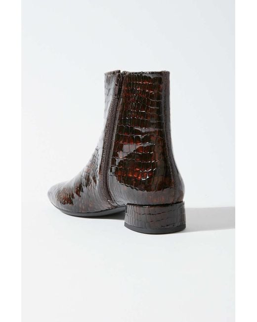 Vagabond Shoemakers Joyce Embossed Leather Ankle Boots in Brown | Lyst