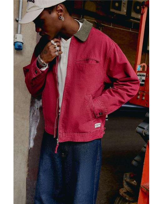 BDG Red Alba Worker Jacket for men