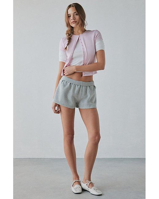 Out From Under Gray Beach Bum Knit Micro Short