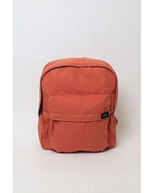 Terra Thread Red Organic Cotton Mini Canvas Backpack for men
