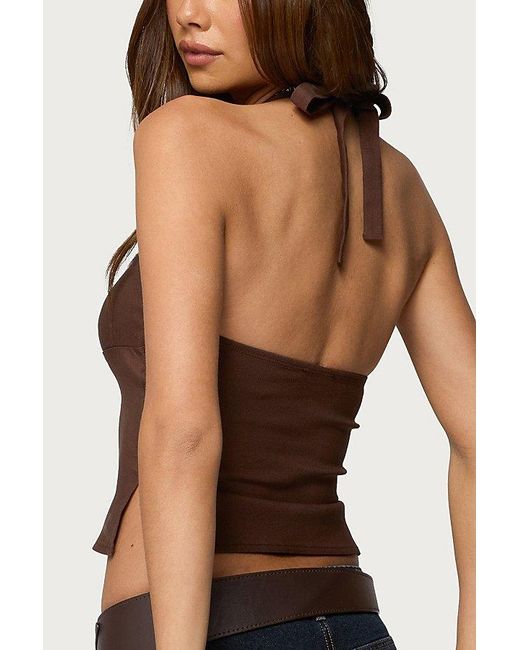 Edikted Black Dara Halter Top