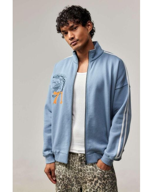 Ed Hardy Blue Uo Exclusive Tiger Track Top for men