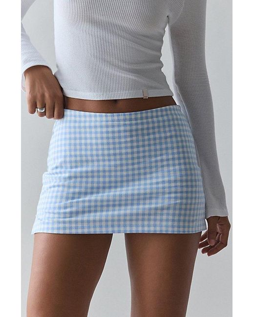 Out From Under Blue Bec Low-Rise Micro Mini Skort
