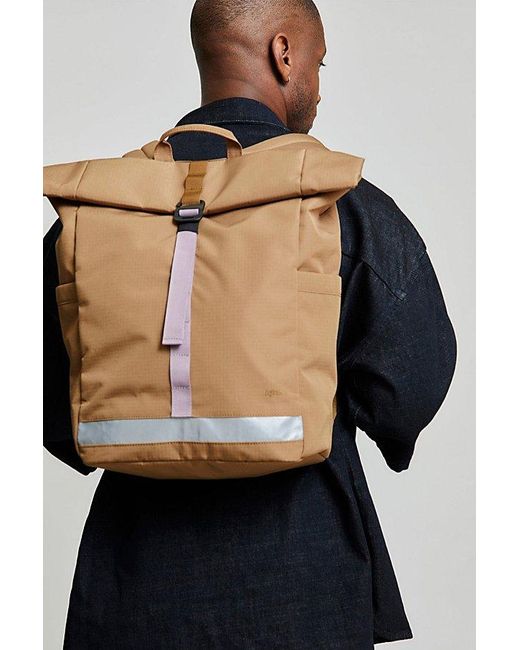 Lefrik Black Lars Roll Backpack for men