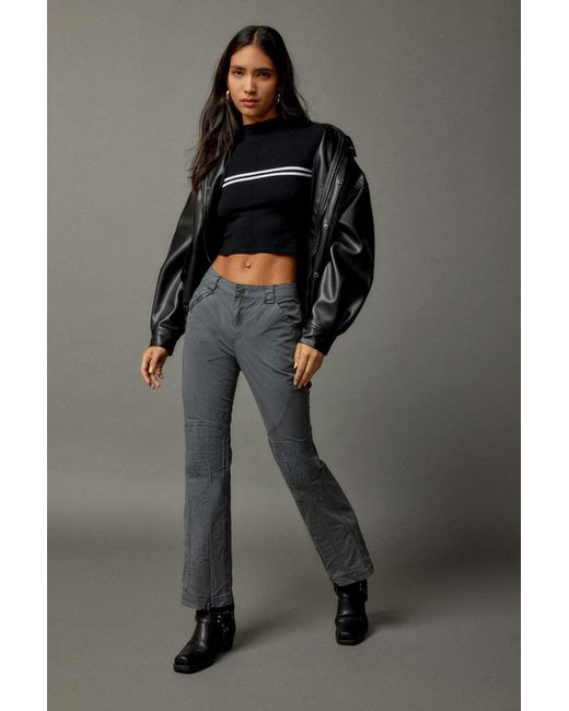 BDG Gray Harper Moto Cargo Pant In Grey,at Urban Outfitters