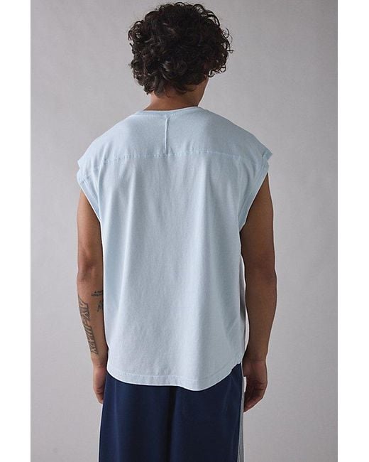 Standard Cloth Blue Luca Cutoff Tee for men