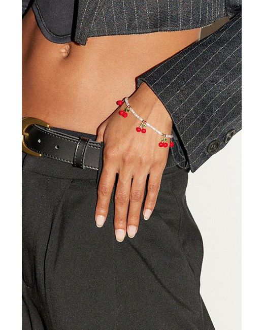 Urban Outfitters Black Fruit Pearl Toggle Bracelet