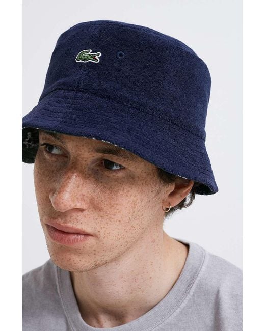 Lacoste Blue Reversible Bucket Hat for men