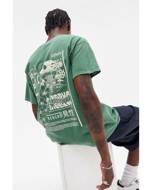 Urban Outfitters Uo Green Saiko T-shirt for men