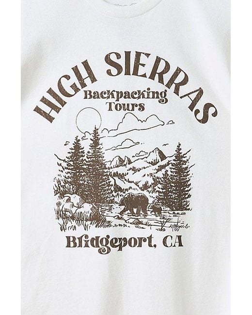 Urban Outfitters White High Sierra Backpacking Tours Graphic Tee for men