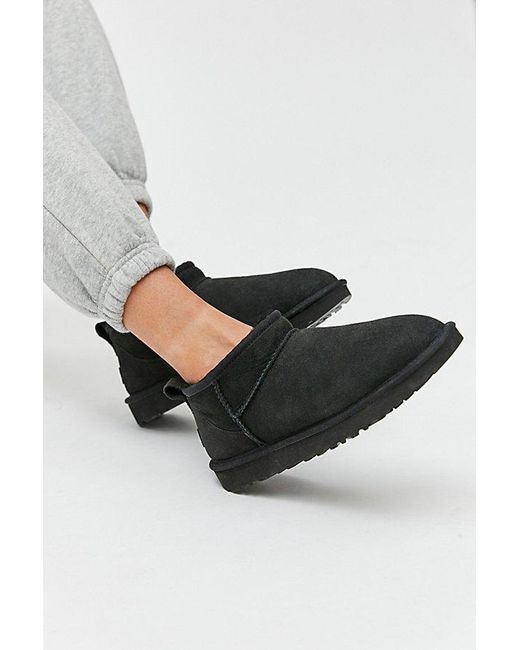 Ugg Gray Classic Ultra Mini Ankle Boots