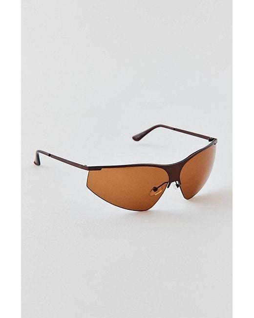 Urban Outfitters Brown Raven Metal Shield Sunglasses