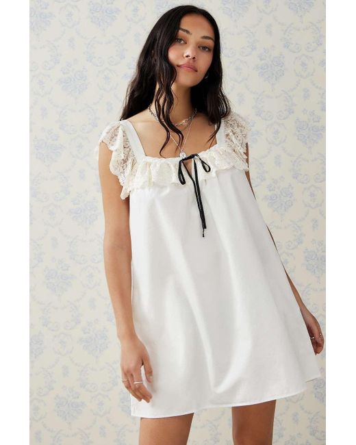 Kimchi Blue White Rebecca Mini Dress