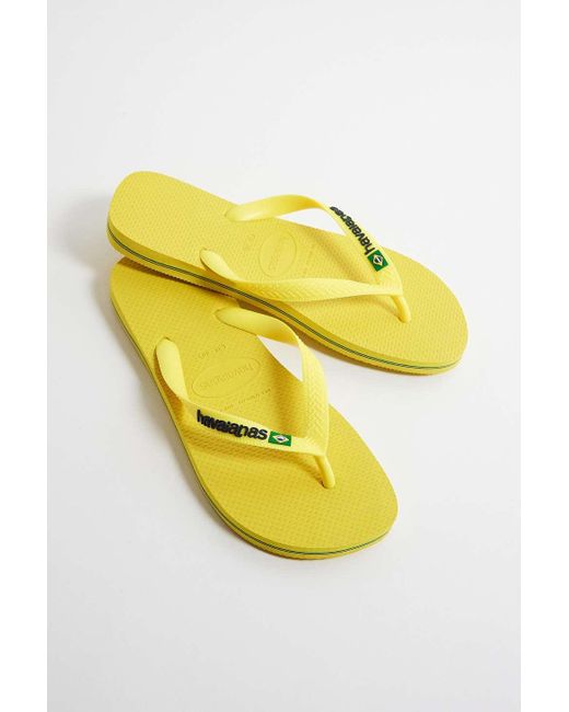 Havaianas Yellow Brasil Flip Flops