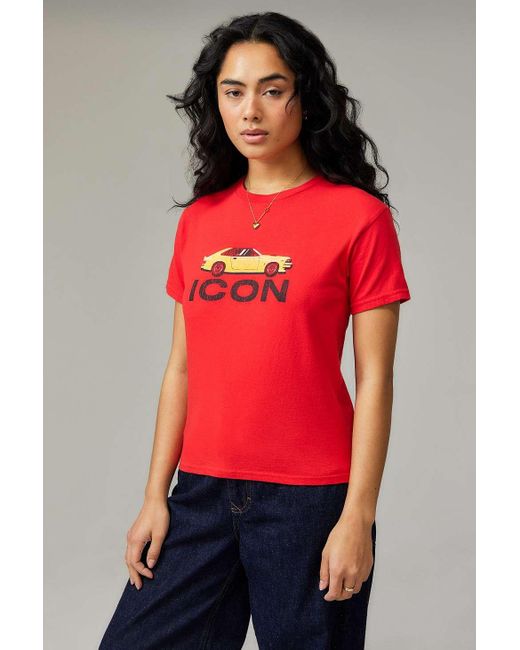 Urban Outfitters Red Uo Icon Car T-shirt